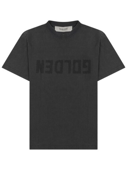 Golden Goose Deluxe Brand T-SHIRT IN JERSEY DISTRESSED CON LOGO