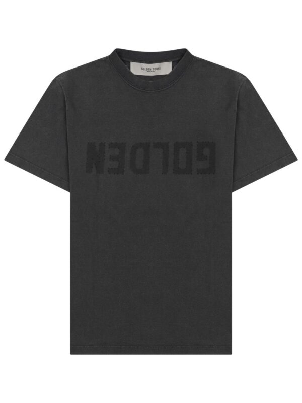 Golden Goose Deluxe Brand T-SHIRT IN JERSEY DISTRESSED CON LOGO