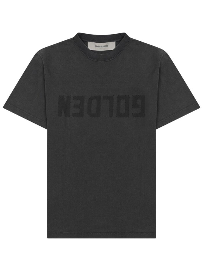 Golden Goose Deluxe Brand T-SHIRT IN JERSEY DISTRESSED CON LOGO