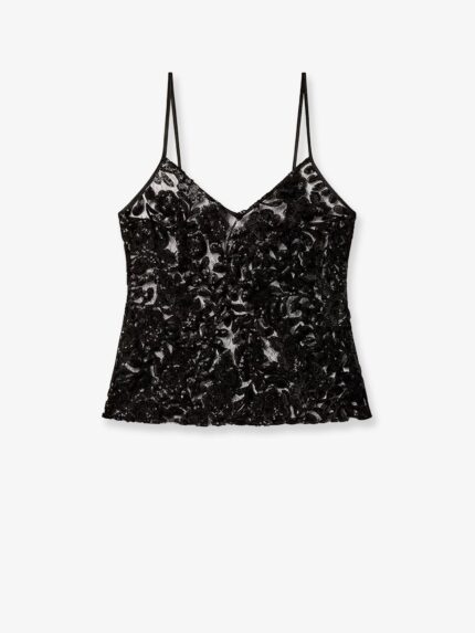 Golden Goose Deluxe Brand Tulle Top With Sequins Embroidery