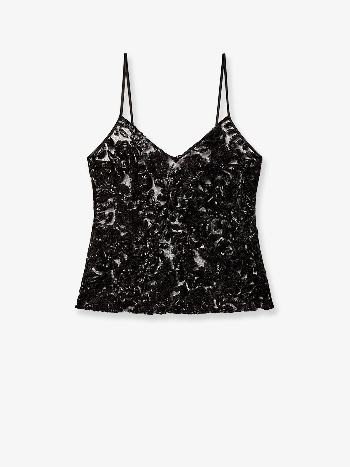 Golden Goose Deluxe Brand Tulle Top With Sequins Embroidery