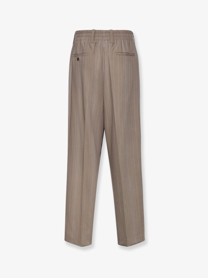 Golden Goose Deluxe Brand Wool Blend Trousers With Pinstripe Pattern