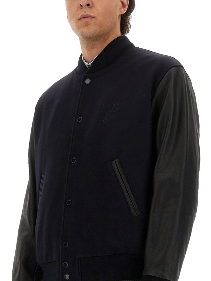 Golden Goose Deluxe Brand WOOL BOMBER JACKET AND LEATHER SLEEVES