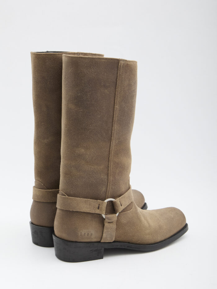 Golden Goose High biker boots in suede