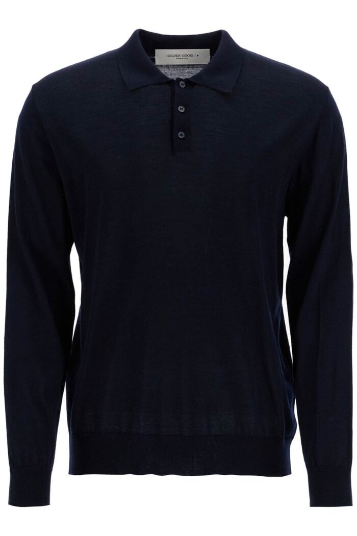 GOLDEN GOOSE Long-sleeved Wool Polo Shirt