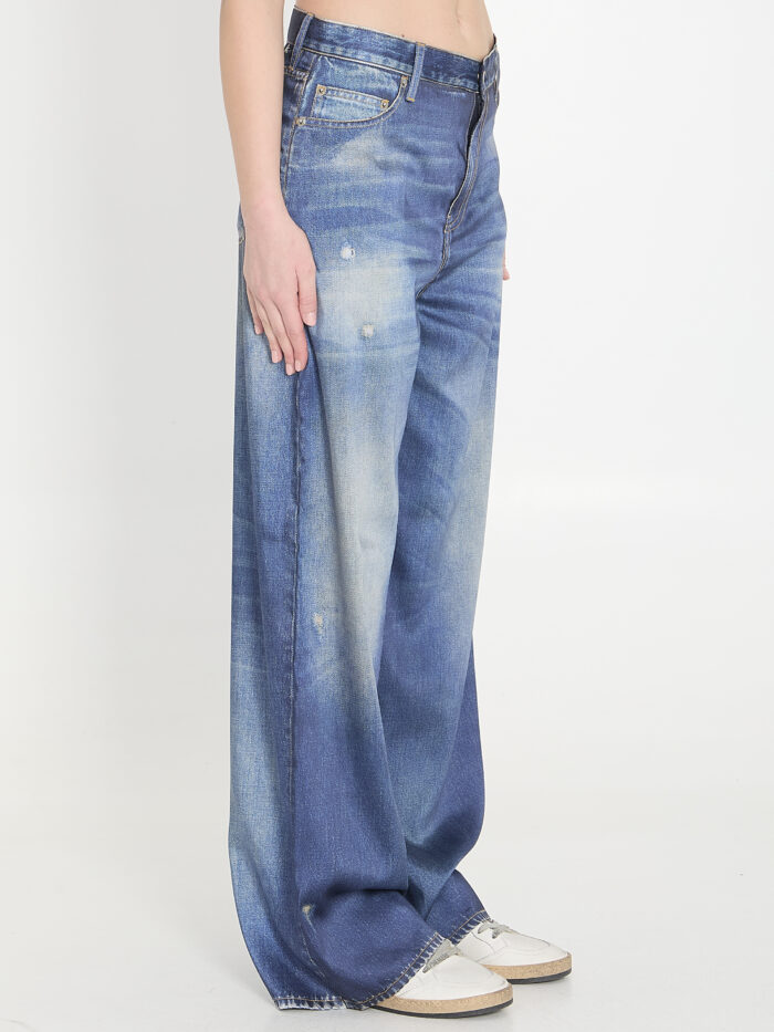 Golden Goose Printed pants jeans effect