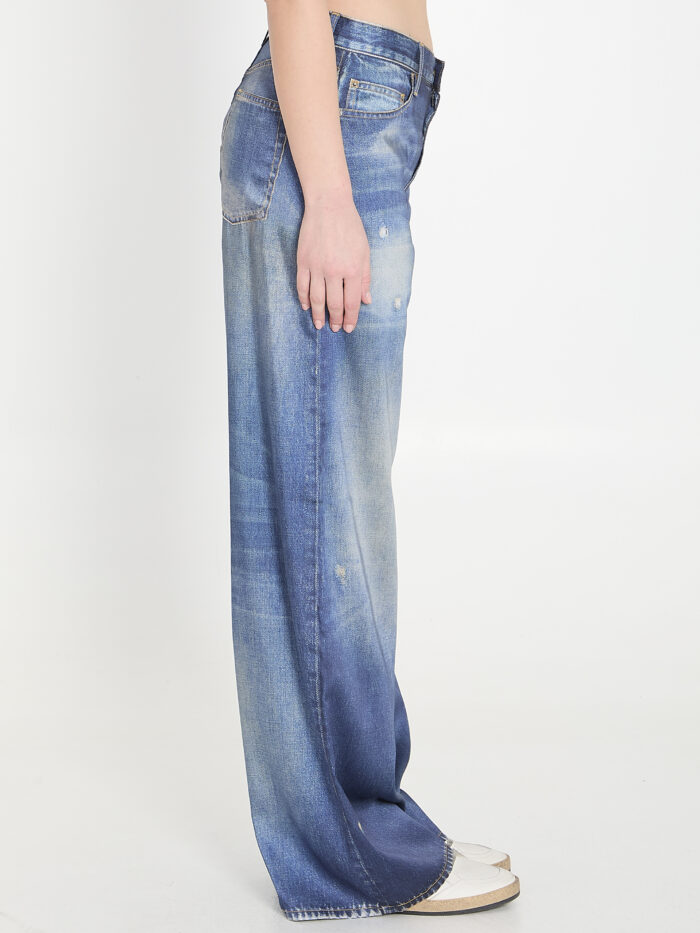 Golden Goose Printed pants jeans effect