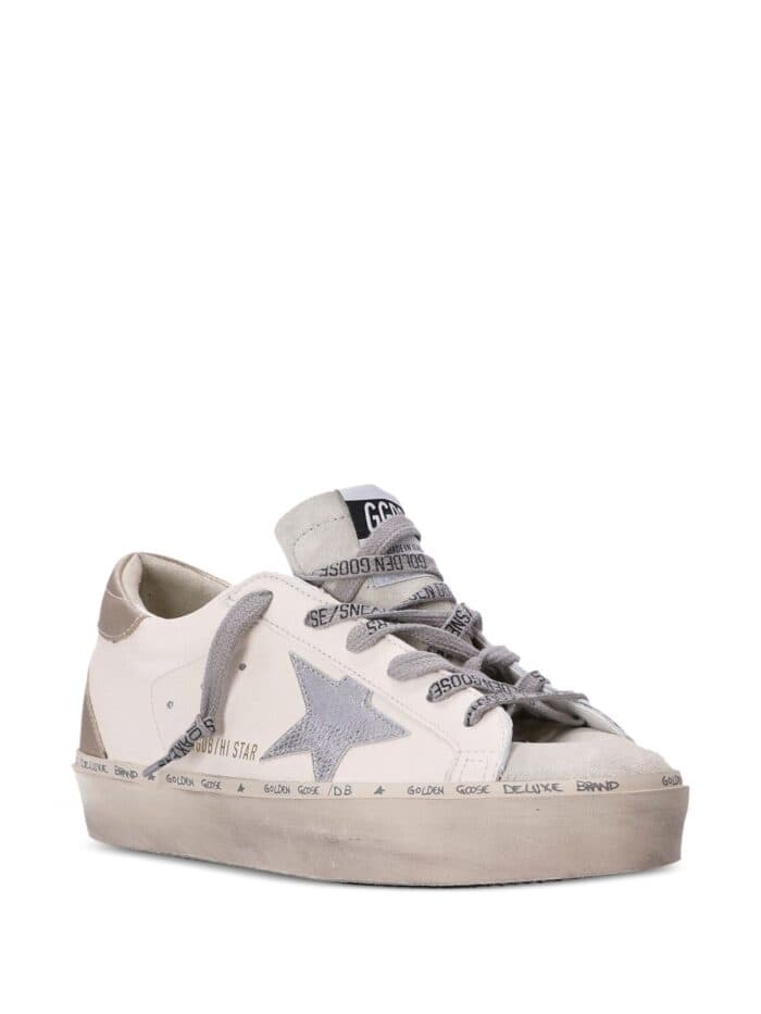 GOLDEN GOOSE STAR SUEDE TOE PRINT LEATHER