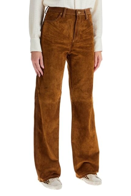 GOLDEN GOOSE Suede Leather Pants For Men