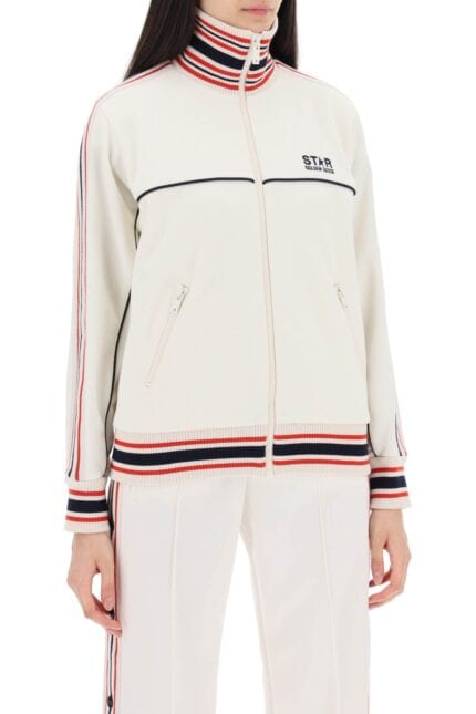 GOLDEN GOOSE 'track Sweatshirt With Contrasting Hem Edges