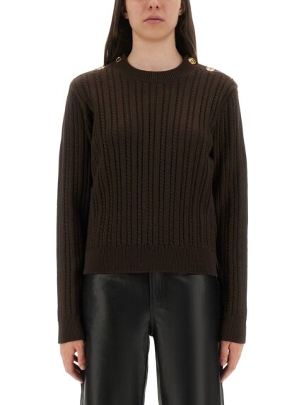 Golden Goose WOOL SWEATER WITH BUTTON DETAIL