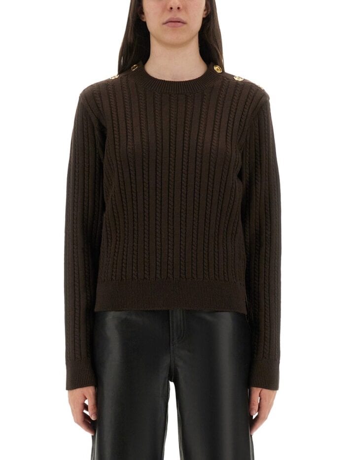 Golden Goose WOOL SWEATER WITH BUTTON DETAIL
