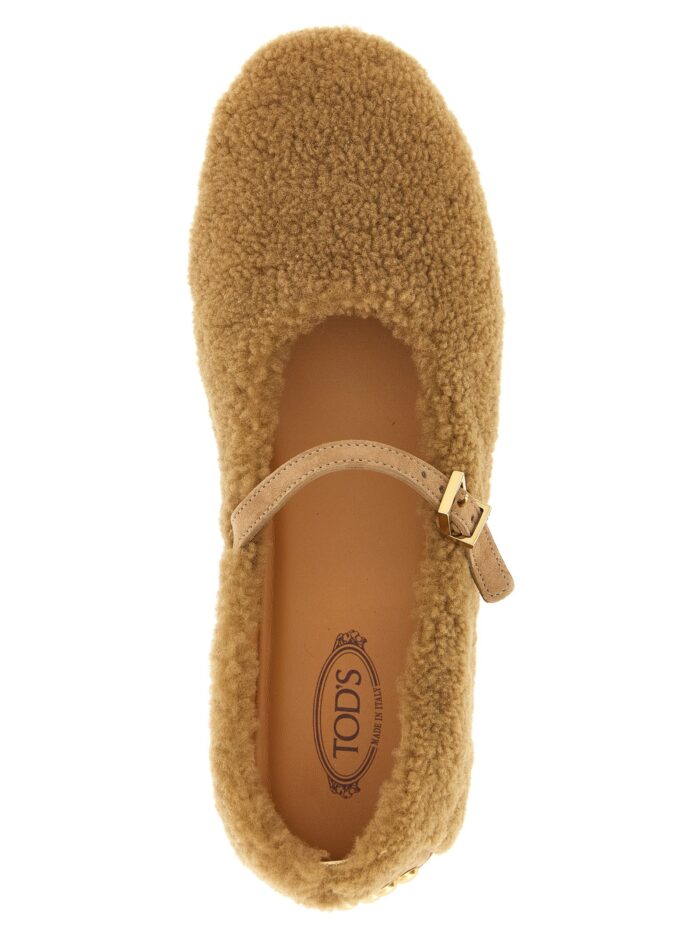 TOD'S 'Gommine' Sheepskin Ballet Flats