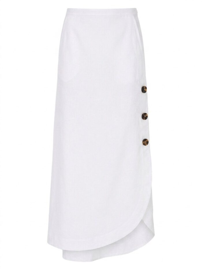 max mara gonna in canvas di viscosa e lino Max Mara GONNA IN CANVAS DI VISCOSA E LINO