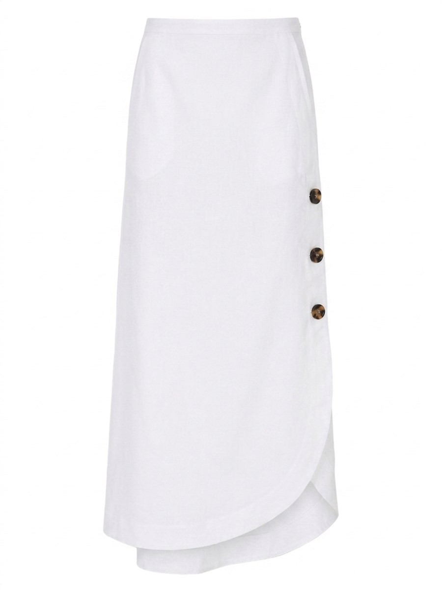 Max Mara GONNA IN CANVAS DI VISCOSA E LINO