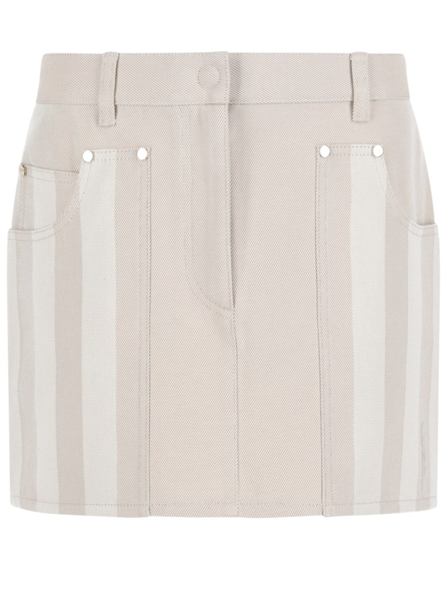 Fendi Gonna In Drill Di Cotone Jacquard