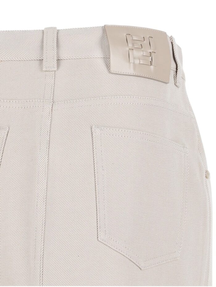 Fendi Gonna In Drill Di Cotone Jacquard