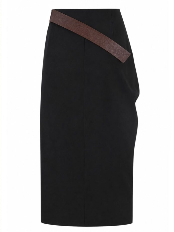 Bottega Veneta Gonna In Lana Grain De Poudre
