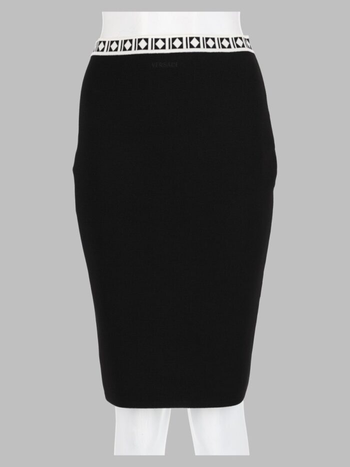 versace gonna midi jacquard con logo Versace Gonna Midi Jacquard Con Logo