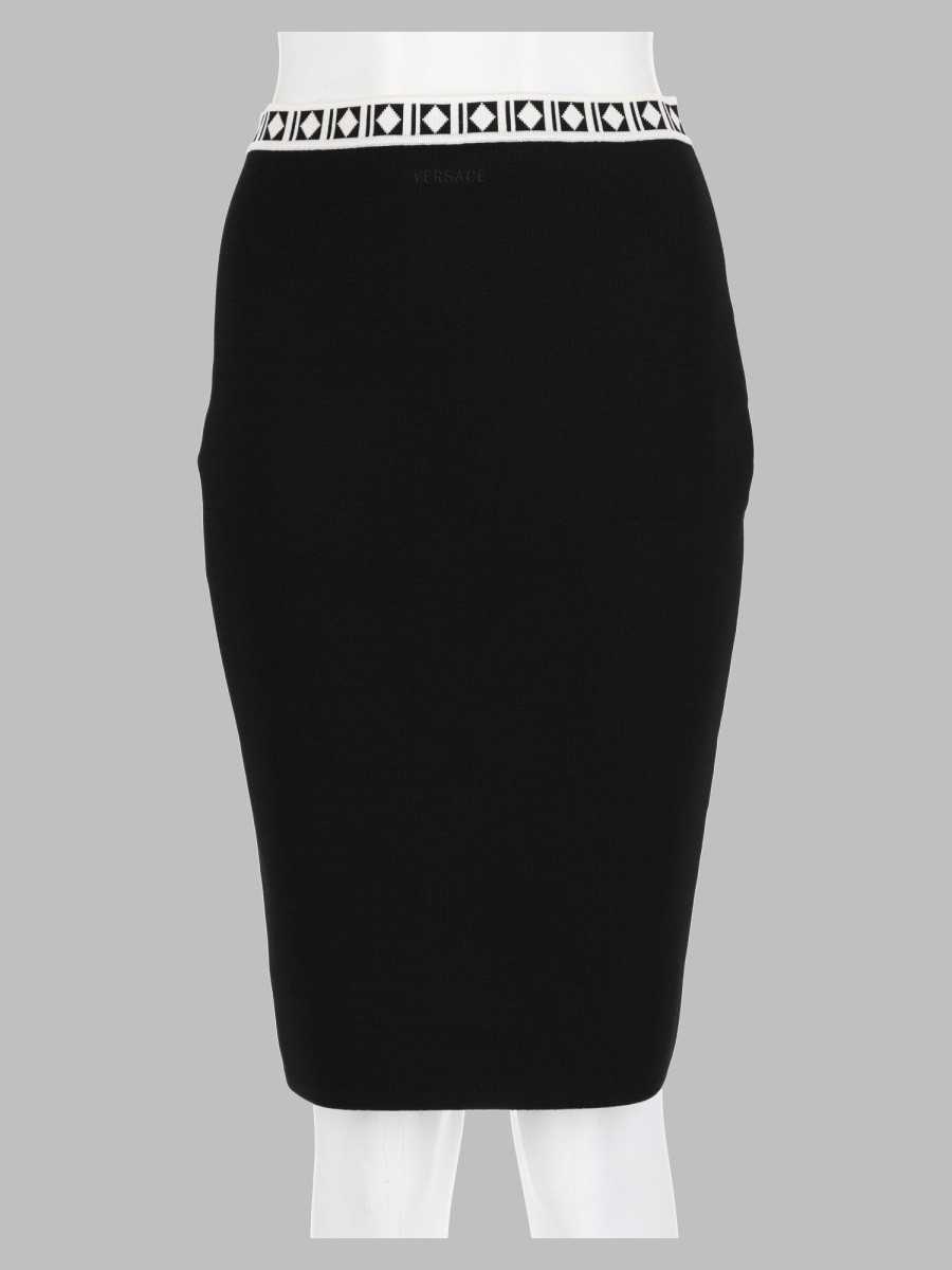 Versace Gonna Midi Jacquard Con Logo