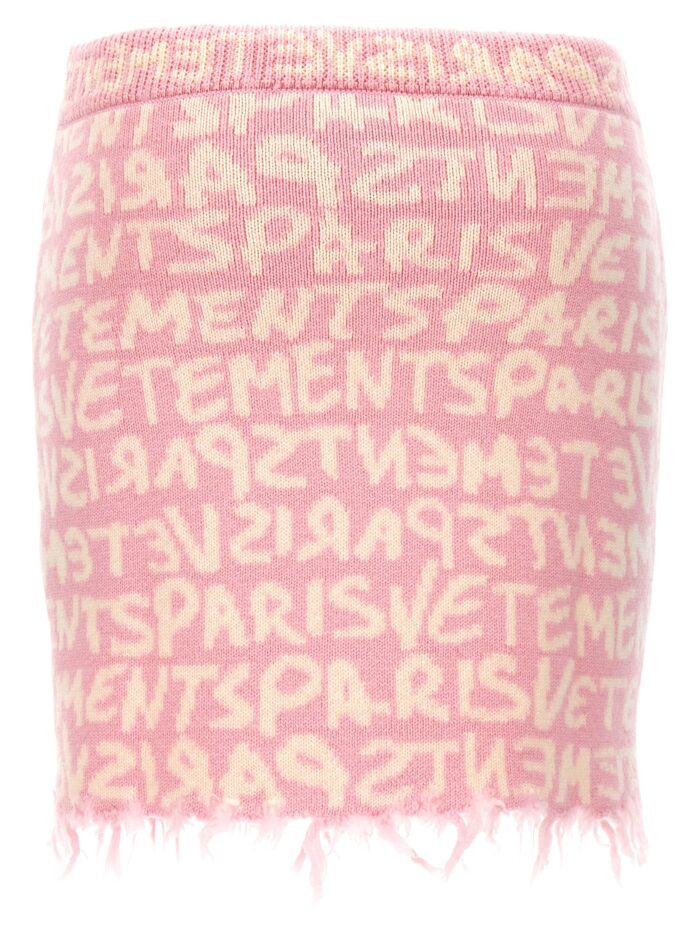 VETEMENTS 'Graffiti Monogram' Skirt