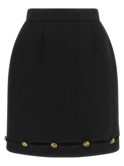 Versace Grain De Poudre Wool Skirt