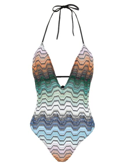 Missoni Greek Pattern One-piece Swimsuit