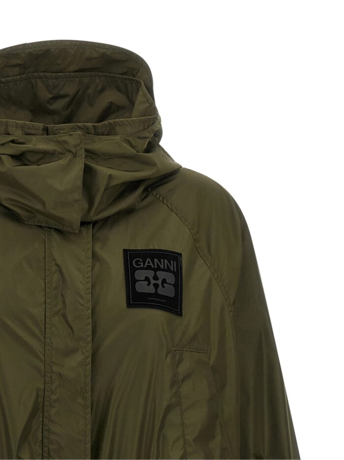 GANNI Green Nylon Windbreaker
