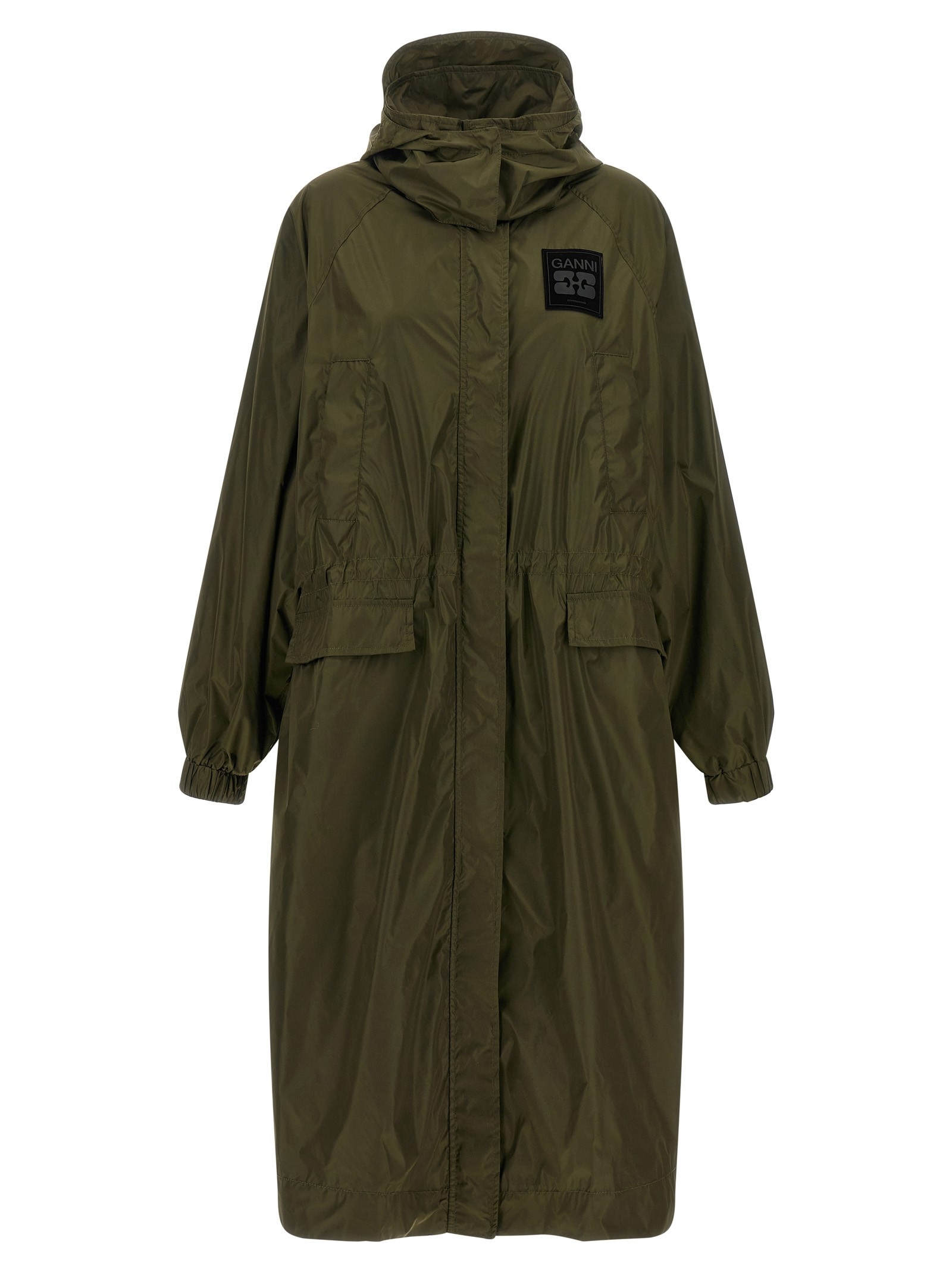 GANNI Green Nylon Windbreaker