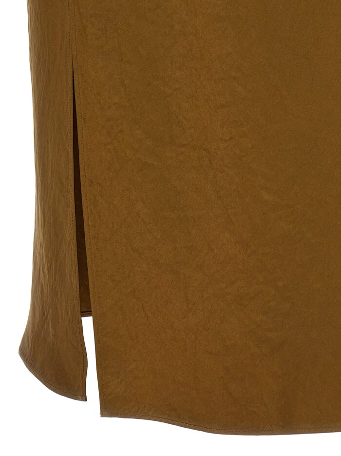 VINCE Green Satin Pencil Skirt
