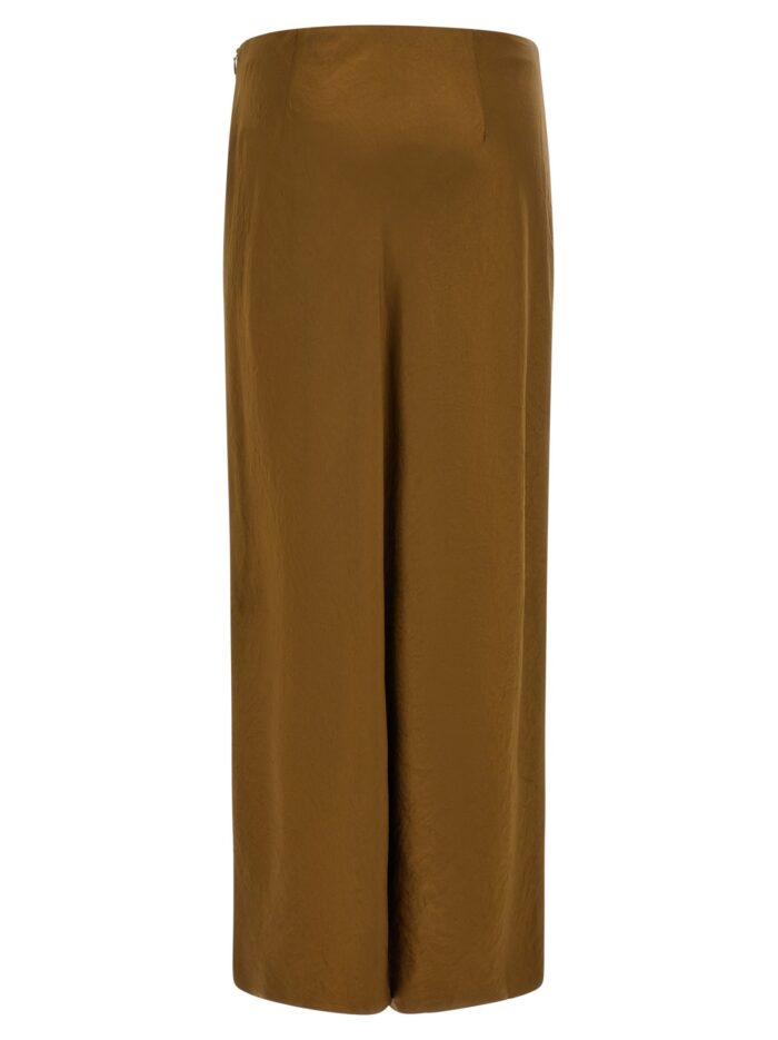 VINCE Green Satin Pencil Skirt