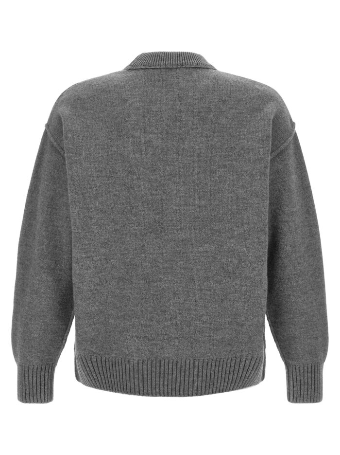 AMI PARIS Grey 'Ami De Coeur' Sweater
