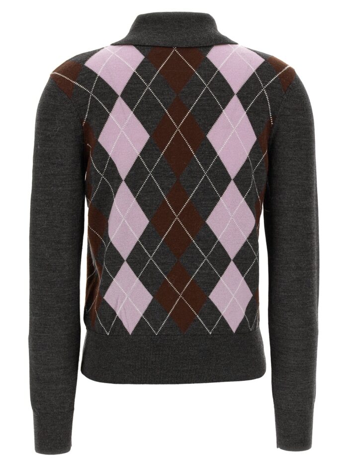 SELF PORTRAIT 'Grey Argyle Lightweight' Sweater
