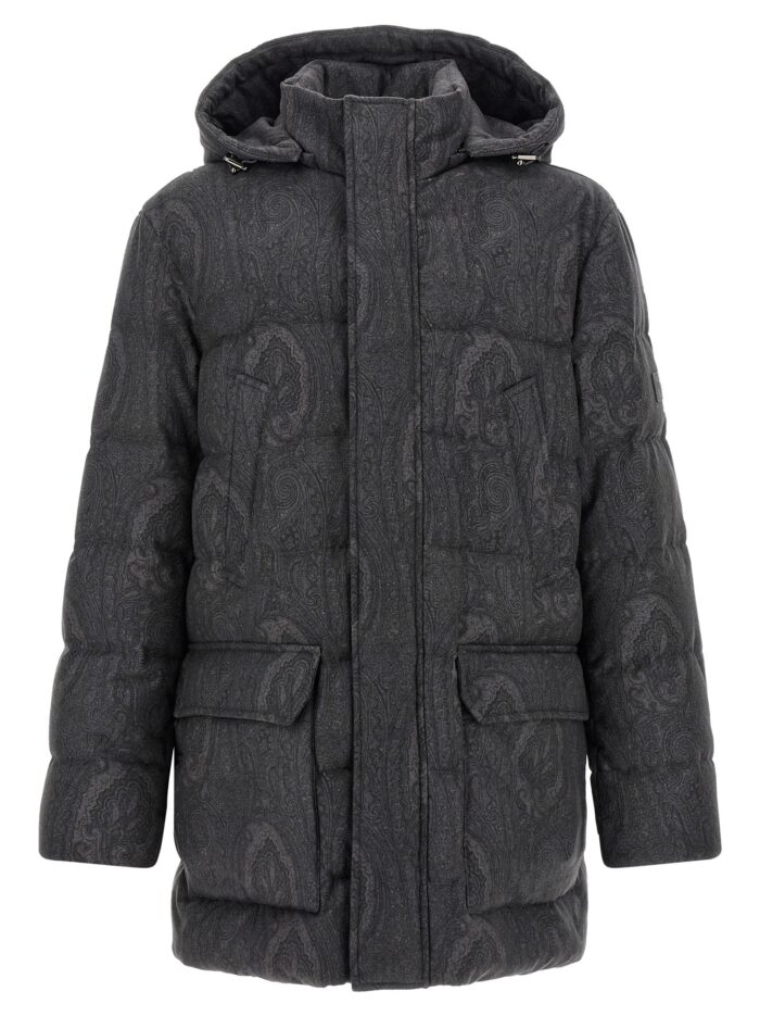 etro grey 'arnica' down jacket Etro Grey 'Arnica' Down Jacket