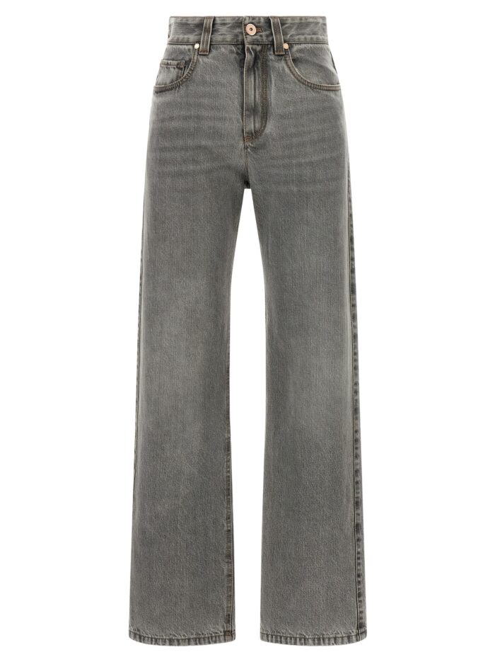 Brunello Cucinelli Grey 'Contemporary Loose' Jeans