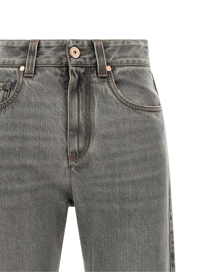 Brunello Cucinelli Grey 'Contemporary Loose' Jeans