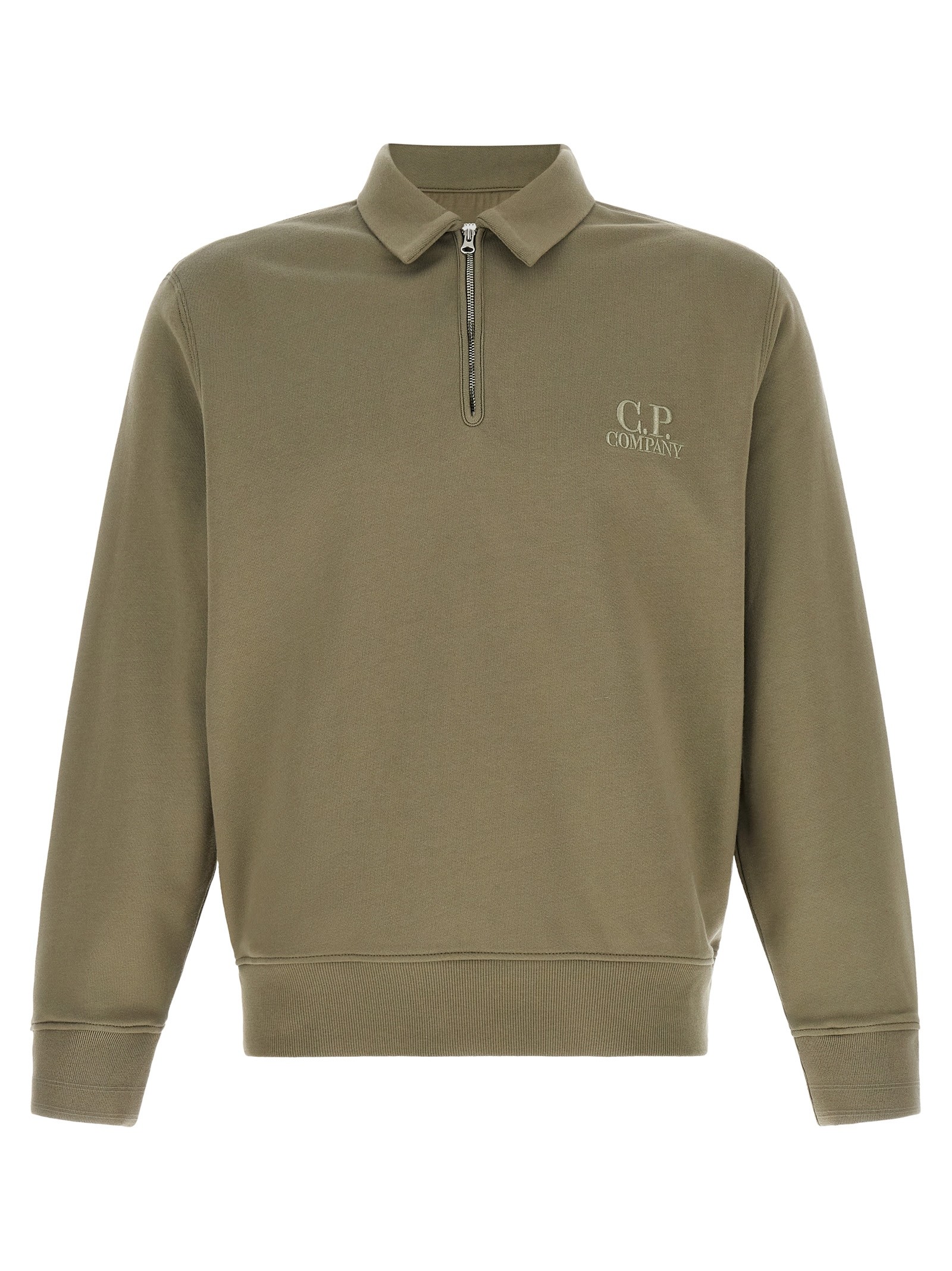 C.P. COMPANY Grey Cotton Fleece Sweatshirt