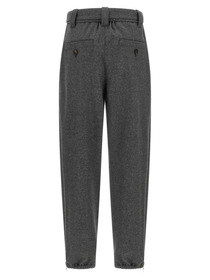 Brunello Cucinelli Grey 'Loose Cargo' Pants