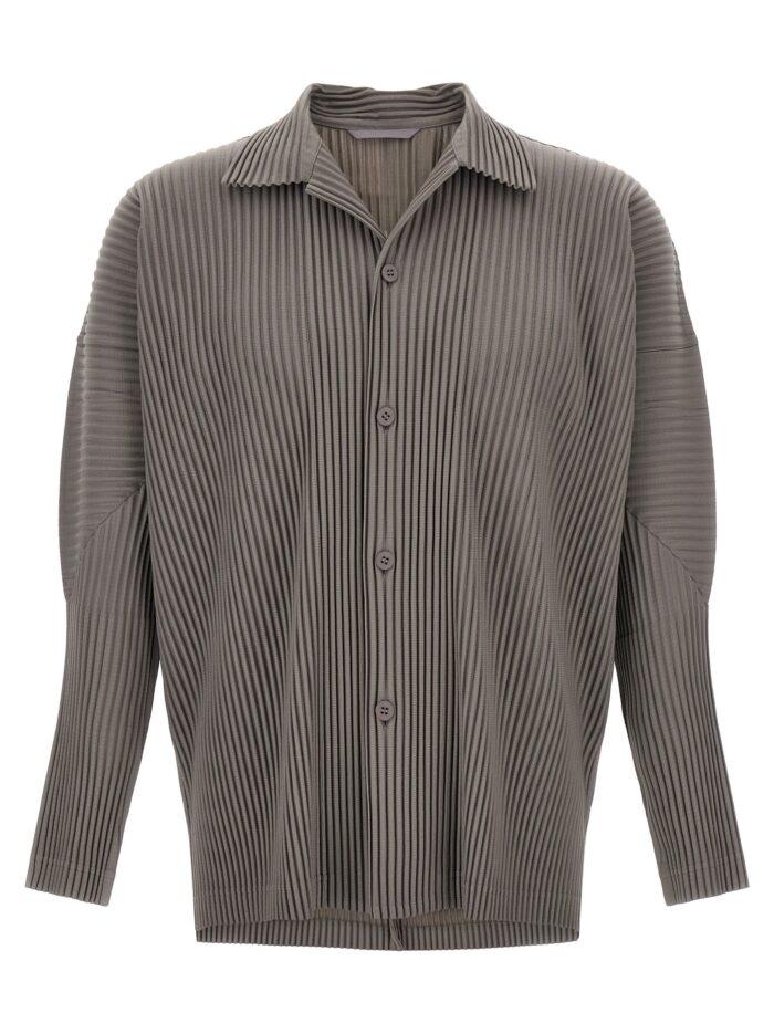 homme plisse' issey miyake grey 'monthly colors: october' shirt HOMME PLISSE' ISSEY MIYAKE Grey 'Monthly Colors: October' Shirt