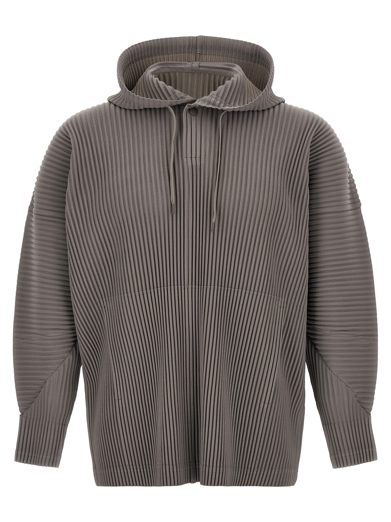 HOMME PLISSE' ISSEY MIYAKE Grey 'MonthlyColors:October' Hoodie