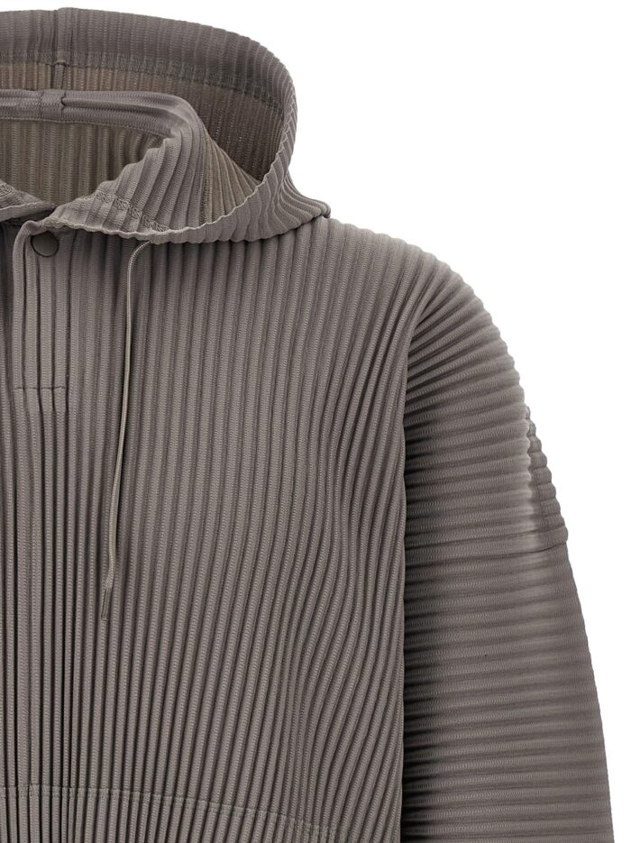 HOMME PLISSE' ISSEY MIYAKE Grey 'MonthlyColors:October' Hoodie