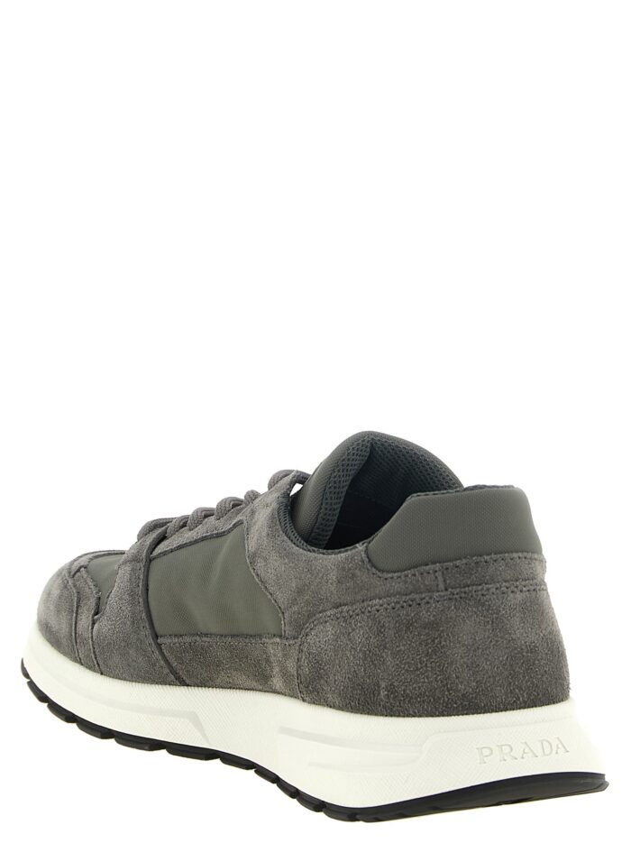 Grey Suede 'Prada Prax' Sneakers
