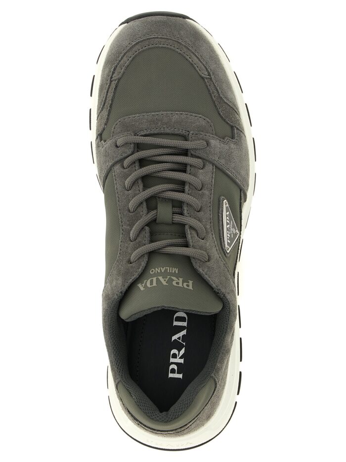 Grey Suede 'Prada Prax' Sneakers