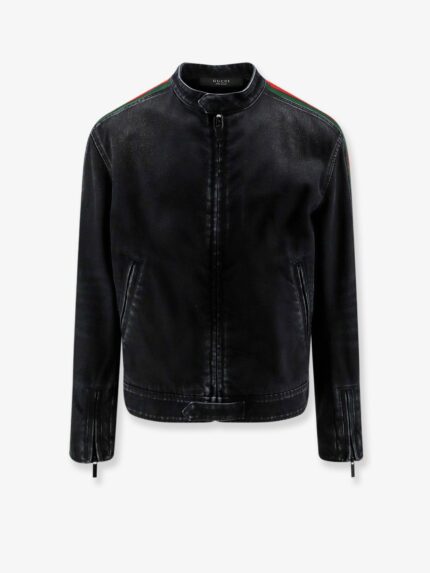 Gucci Black Denim Jacket Certified Cotton Jacket With A Faded Effect