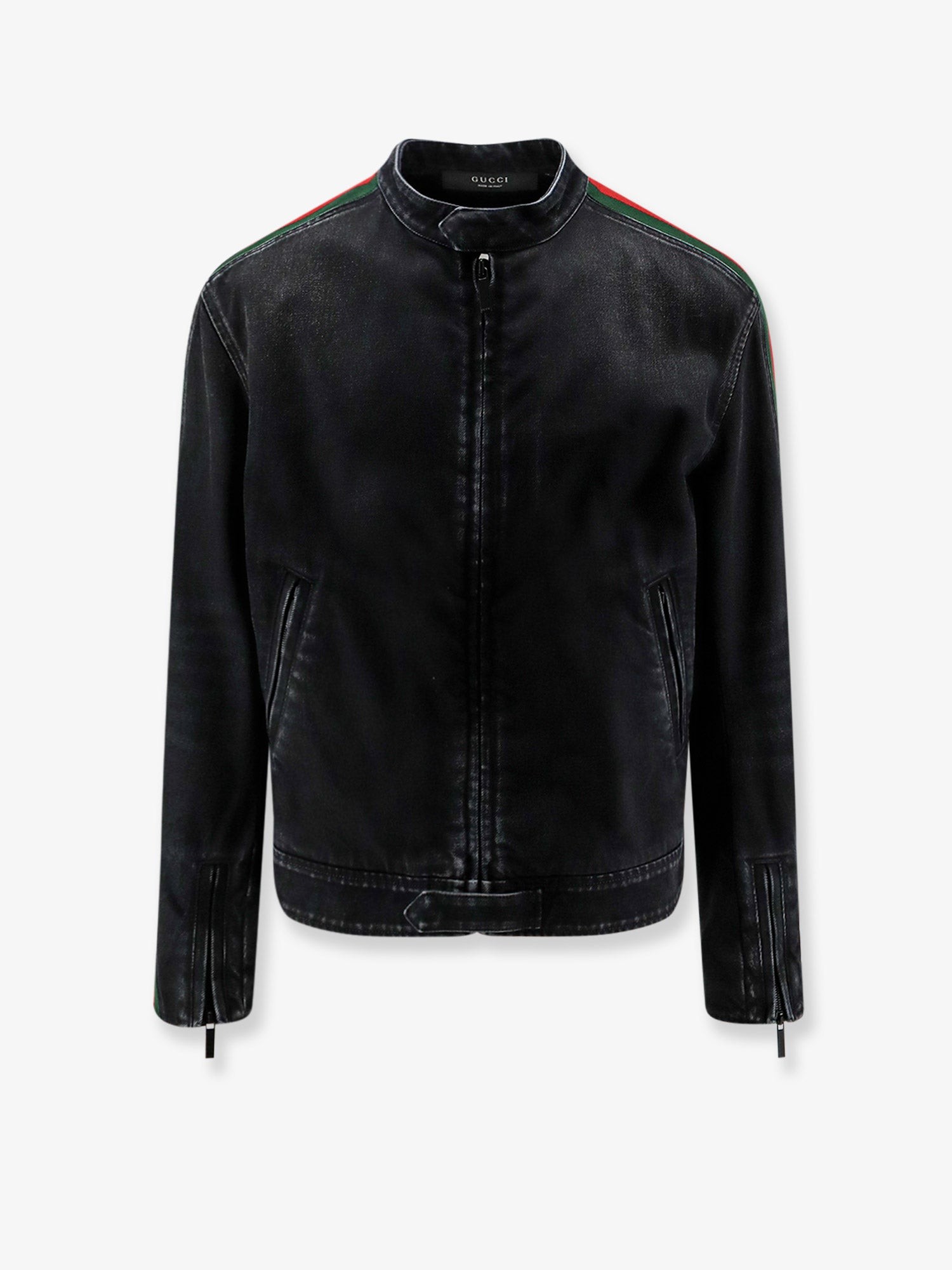 Gucci Black Denim Jacket Certified Cotton Jacket With A Faded Effect