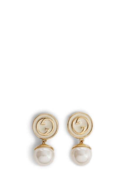 GUCCI Blondi Pearl Drop Earrings