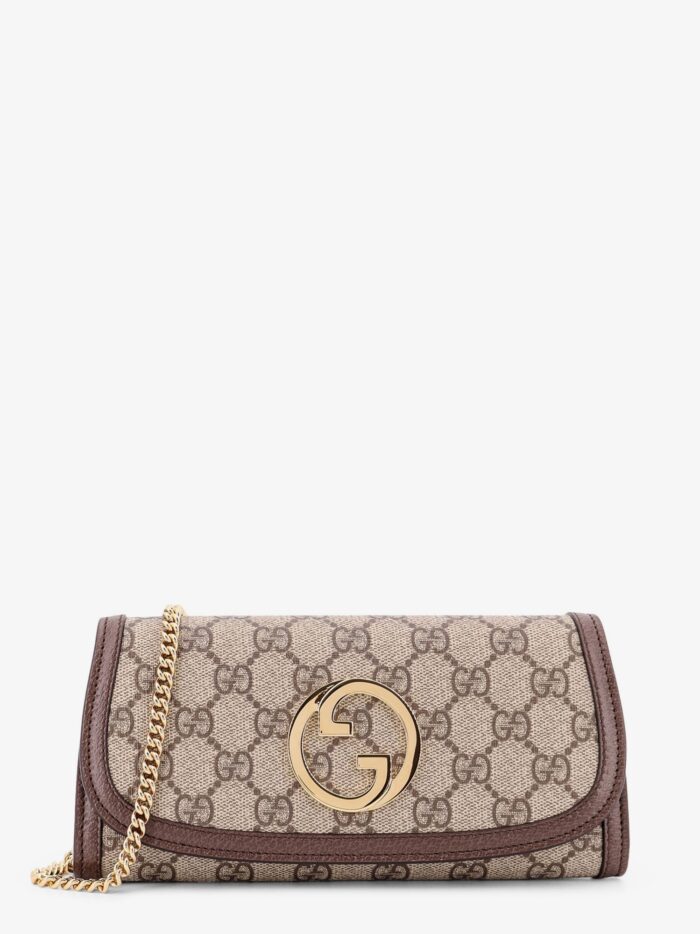 gucci blondie gg supreme fabric and leather shoulder bag Gucci Blondie GG Supreme Fabric And Leather Shoulder Bag