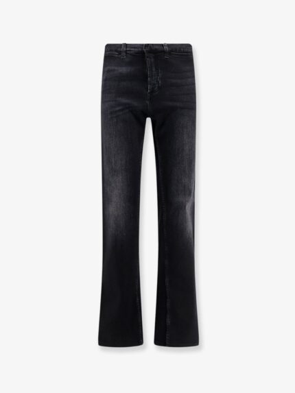 Gucci Blue Denim Jeans With Nastro Web Profiles