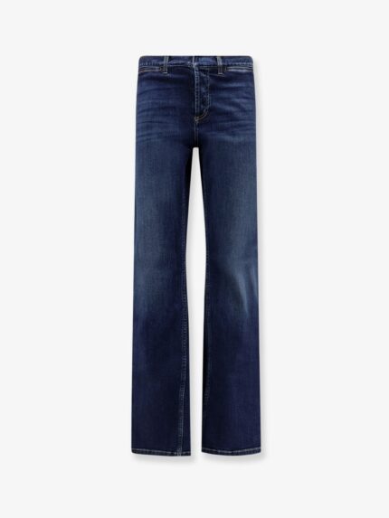 Gucci Blue Denim Jeans With Nastro Web Profiles