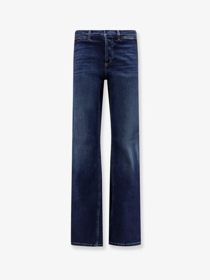 gucci blue denim jeans with nastro web profiles Gucci Blue Denim Jeans With Nastro Web Profiles
